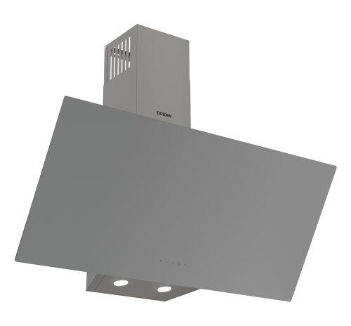 hotte-aspirante-grise-90cm-inclinée